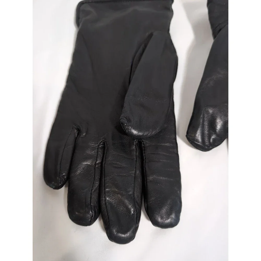 GRANDOE BLACK LEATHER DRIVING GLOVES WOMEN'S SIZE XL CLASSIC NEW